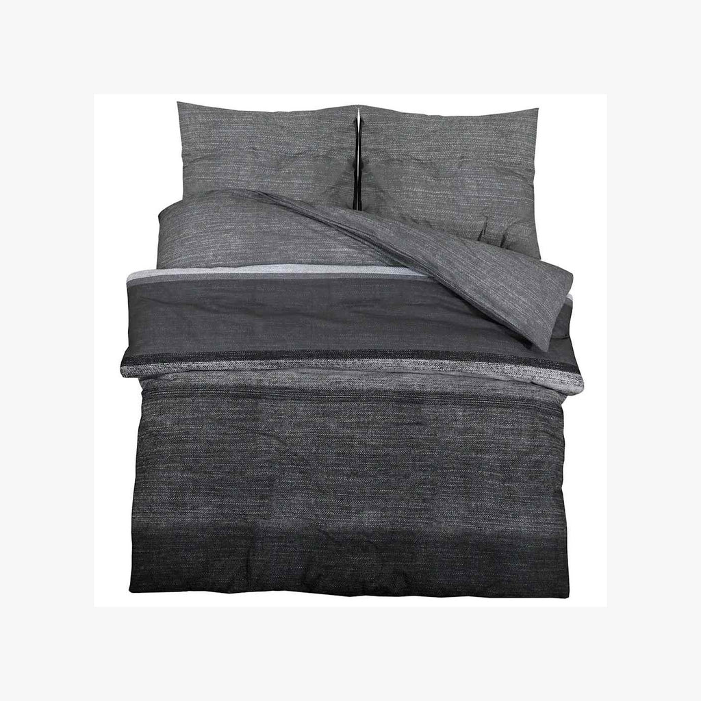 Duvet Cover Cotton Dark Grey 200 x 200 cm Bedding Bed Linen Bedroom Variant 6