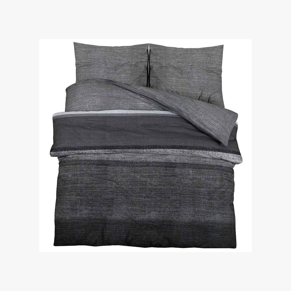 Duvet Cover Cotton Dark Grey 200 x 200 cm Bedding Bed Linen Bedroom Variant 6