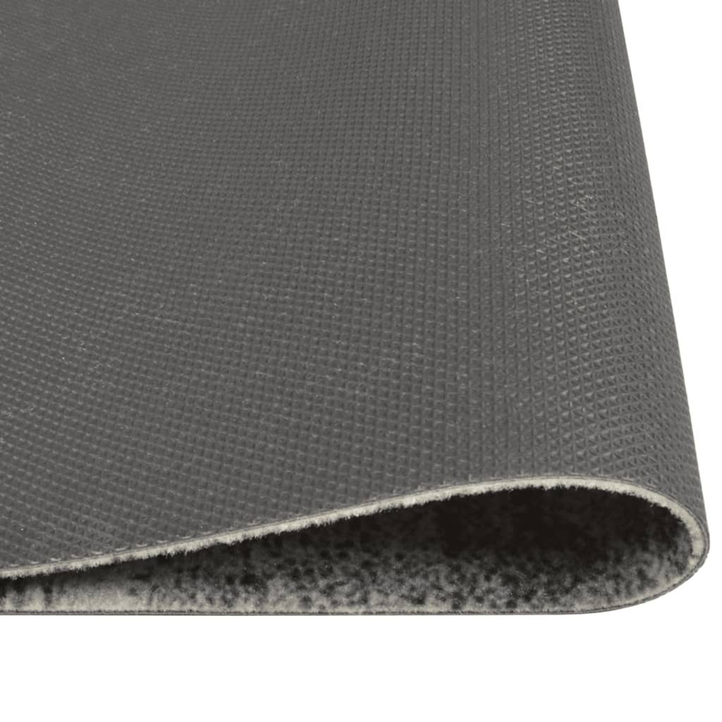 Rug Velvet (100% Polyamide) Grey 150 x 45 x 0.5 cm Floor Mat Home Variant 4