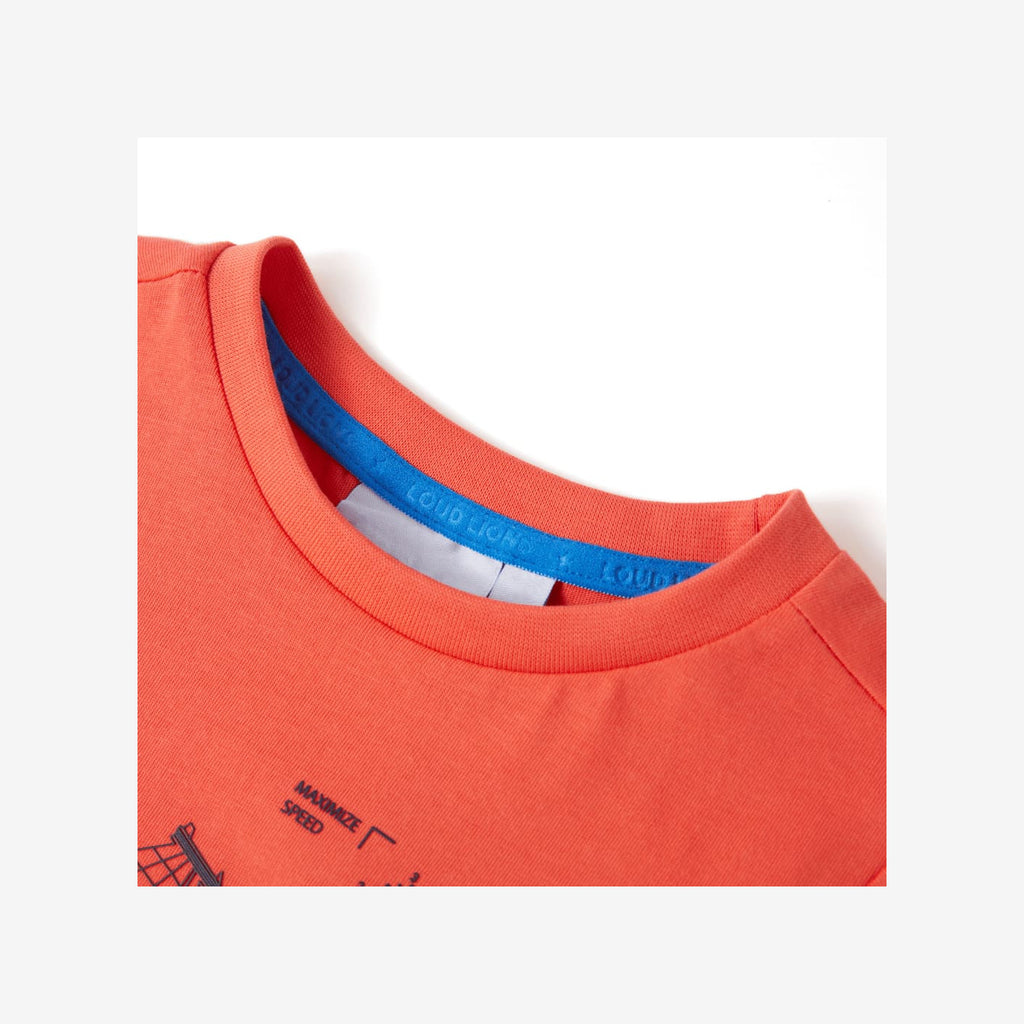 Kids T-Shirt Cotton Light Red 140 Children's Top Kids Clothing Kids Wear 140
