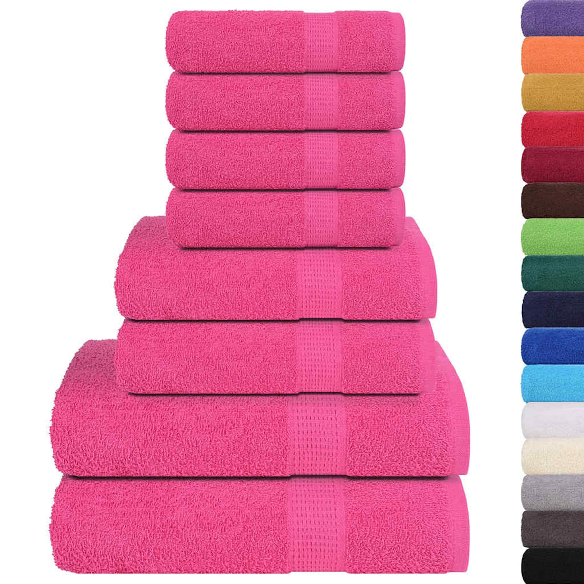 Towel Cotton Pink 30 x 50 cm Bathroom Bath Linen Home Bath Towels & Flannels