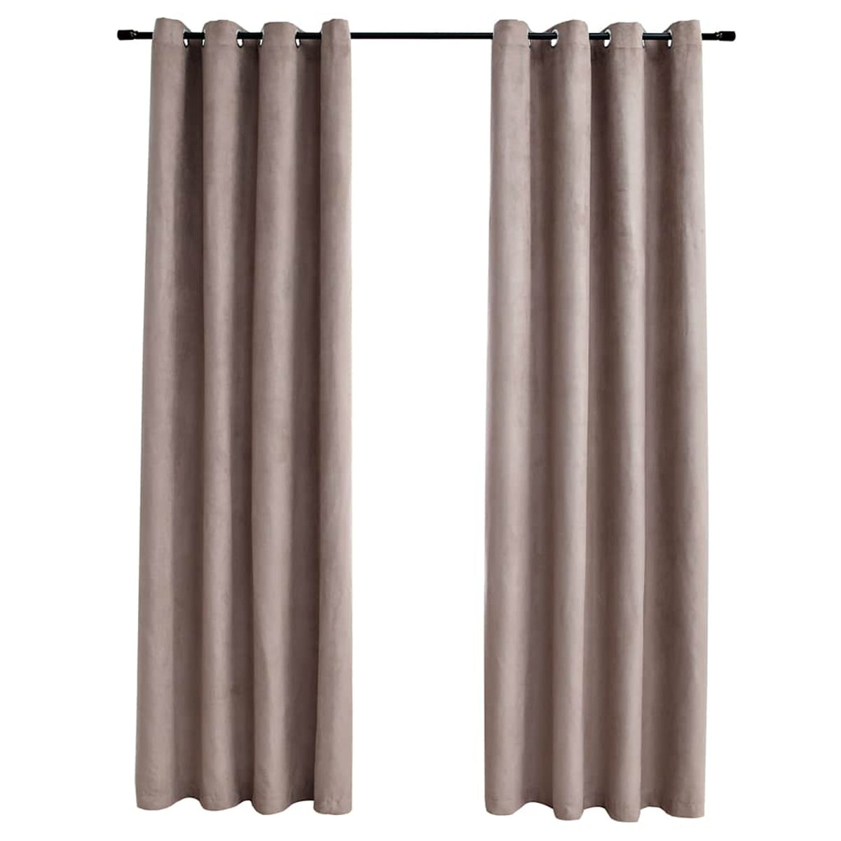Blackout Curtain Polyester Taupe 140 x 175 cm Window Dressing Home Variant 3