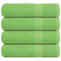 Towel Cotton Apple Green 100 x 50 cm Bathroom Bath Linen Home Towels 4 pcs