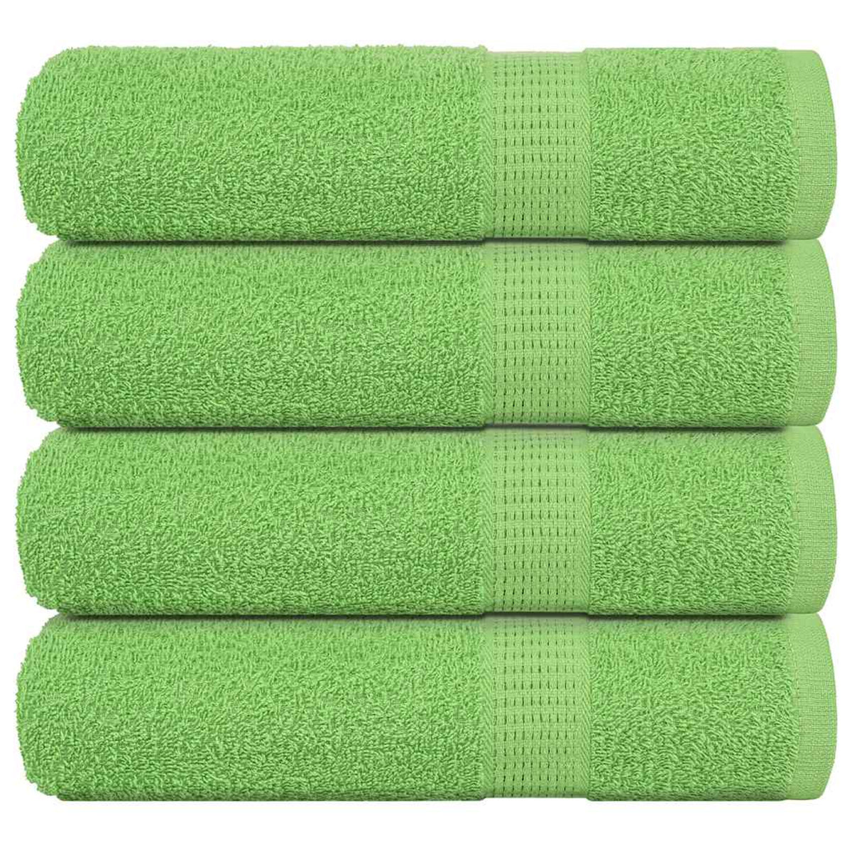 Towel Cotton Apple Green 100 x 50 cm Bathroom Bath Linen Home Towels 4 pcs