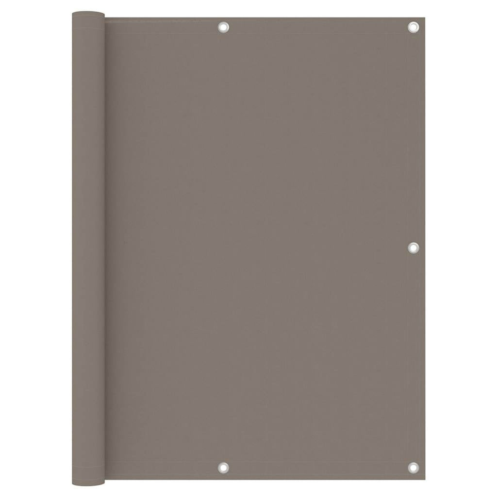 Balcony Screen Oxford Fabric Taupe Waterproof UV Resistant 120 x 600 cm