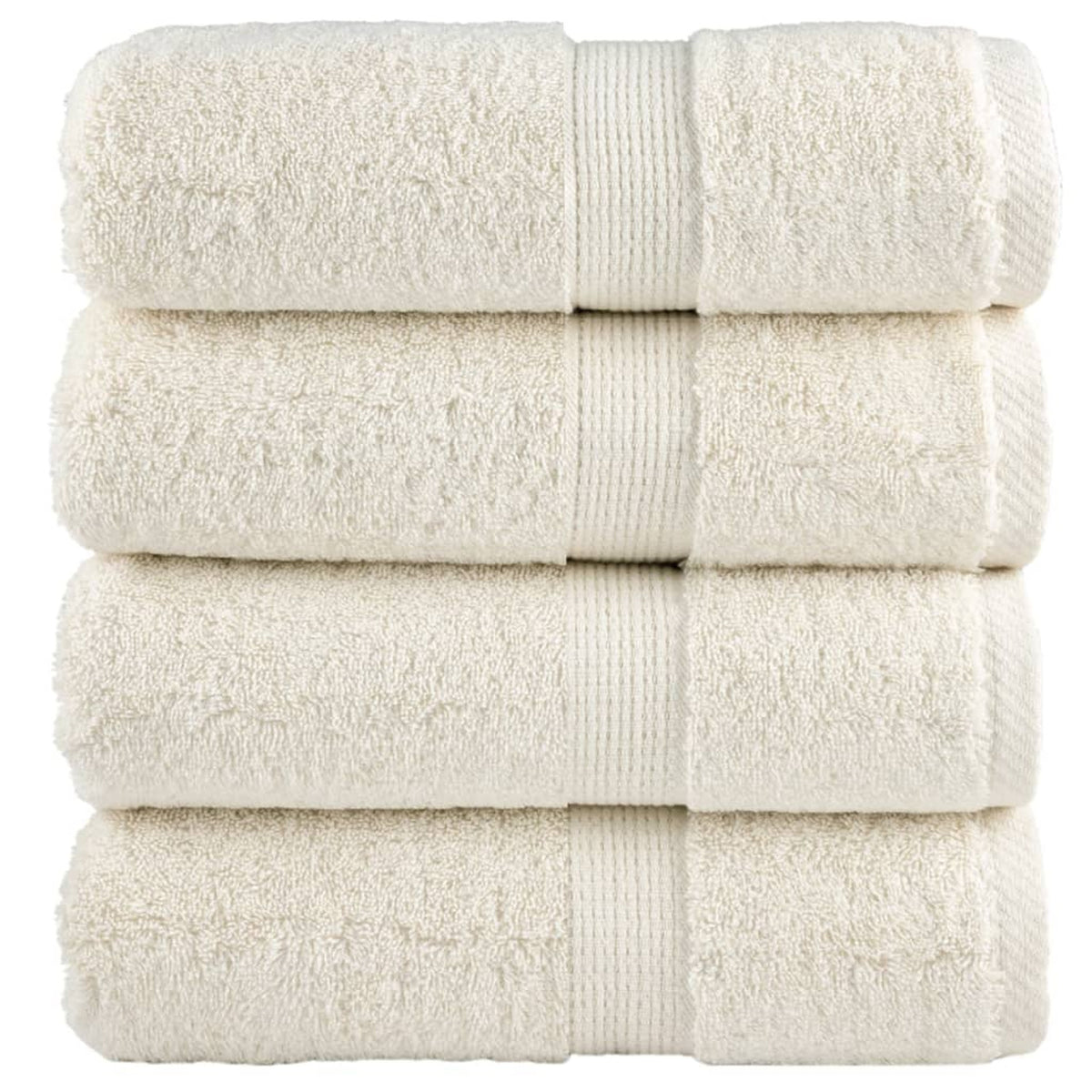 Towel Cotton Cream 30 x 30 cm Bathroom Bath Linen Home Towels 4 pcs Variant 2