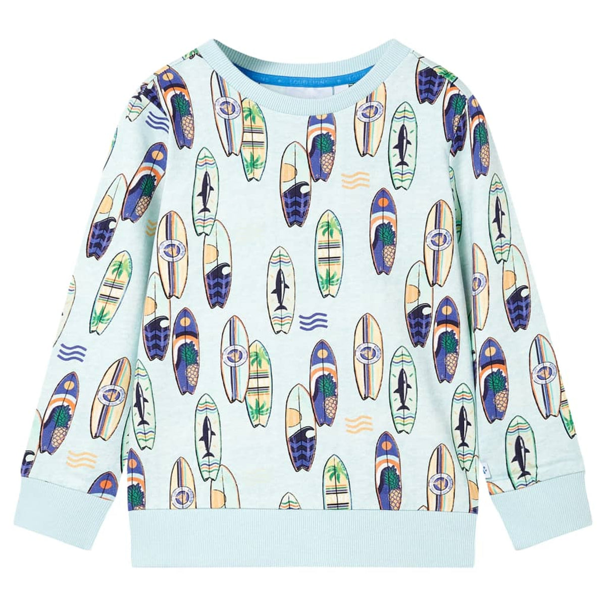 Sweatshirt Cotton Soft Blue Melange 128 Kids Clothing Children's Top Kids Wear
