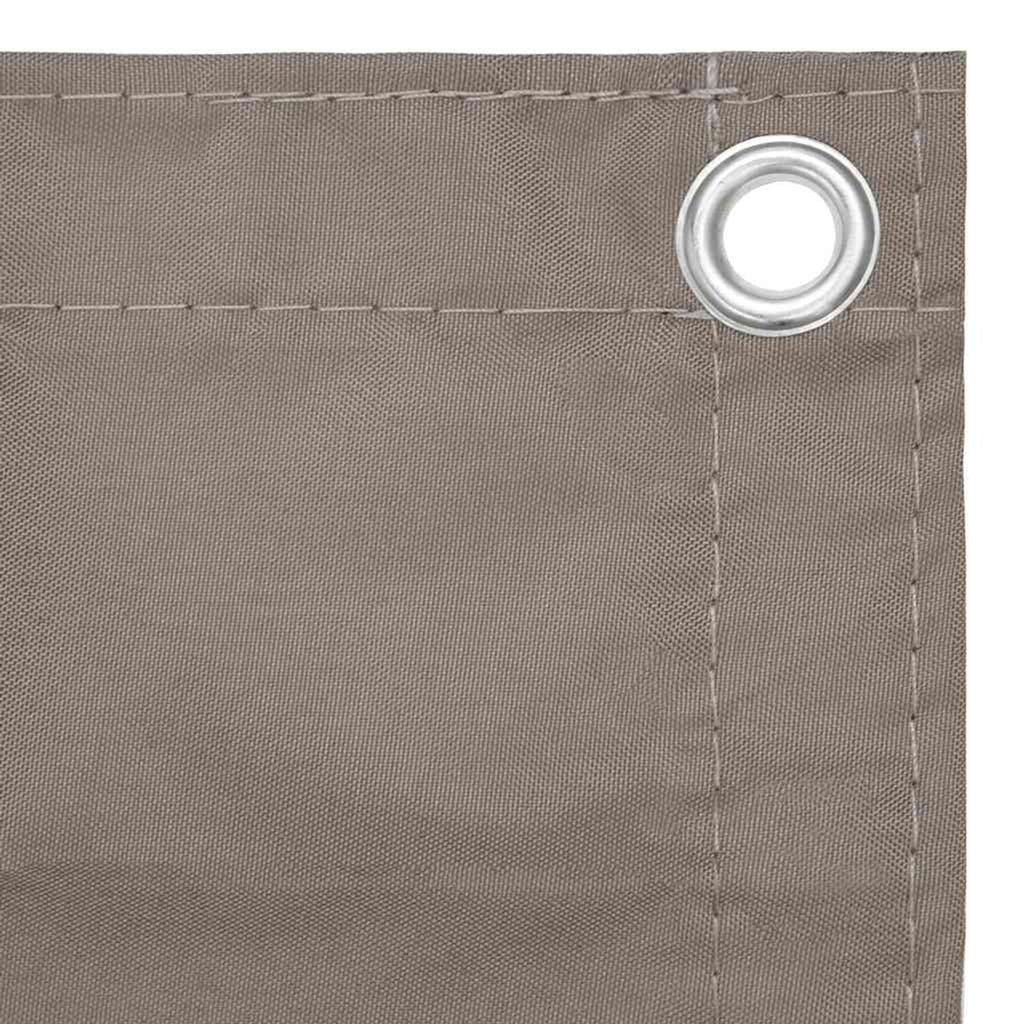 Balcony Screen Oxford Fabric Taupe Waterproof UV Resistant 120 x 500 cm