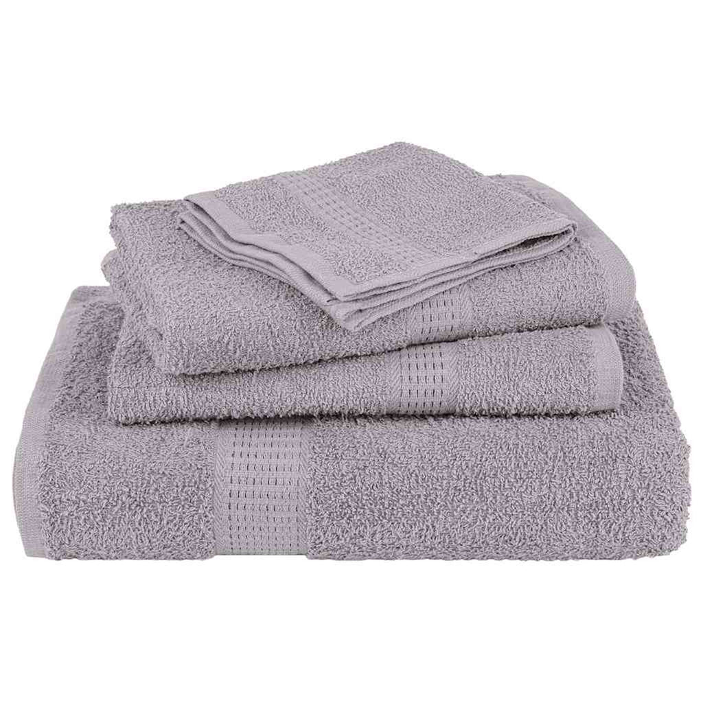 Towel Cotton Grey 30 x 50 cm Bathroom Bath Linen Home Bath Towels & Flannels
