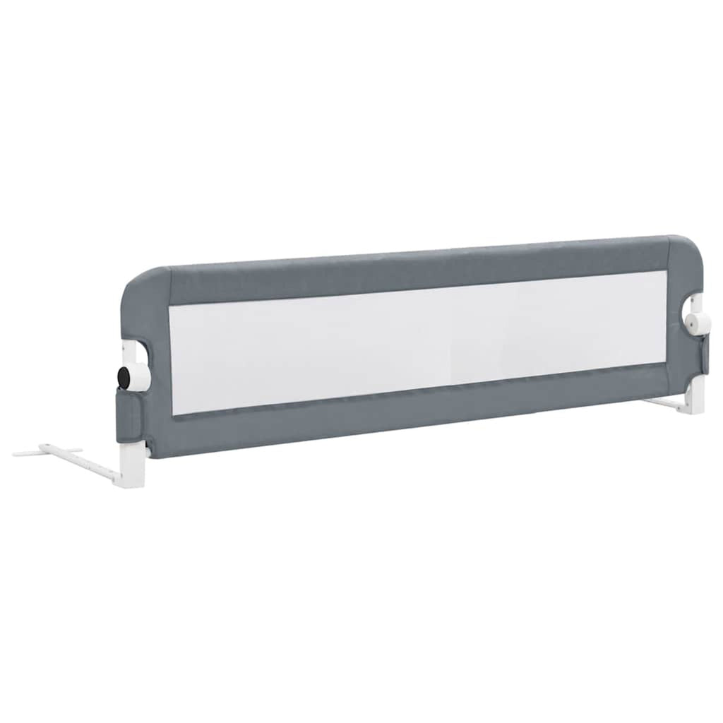 Toddler Safety Bed Rail Polyester Grey 150 x 40.5 x 42 cm Child Bed Guard 5x42cm