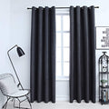 Blackout Curtain Polyester Anthracite 140 x 245 cm Window Dressing Variant 3