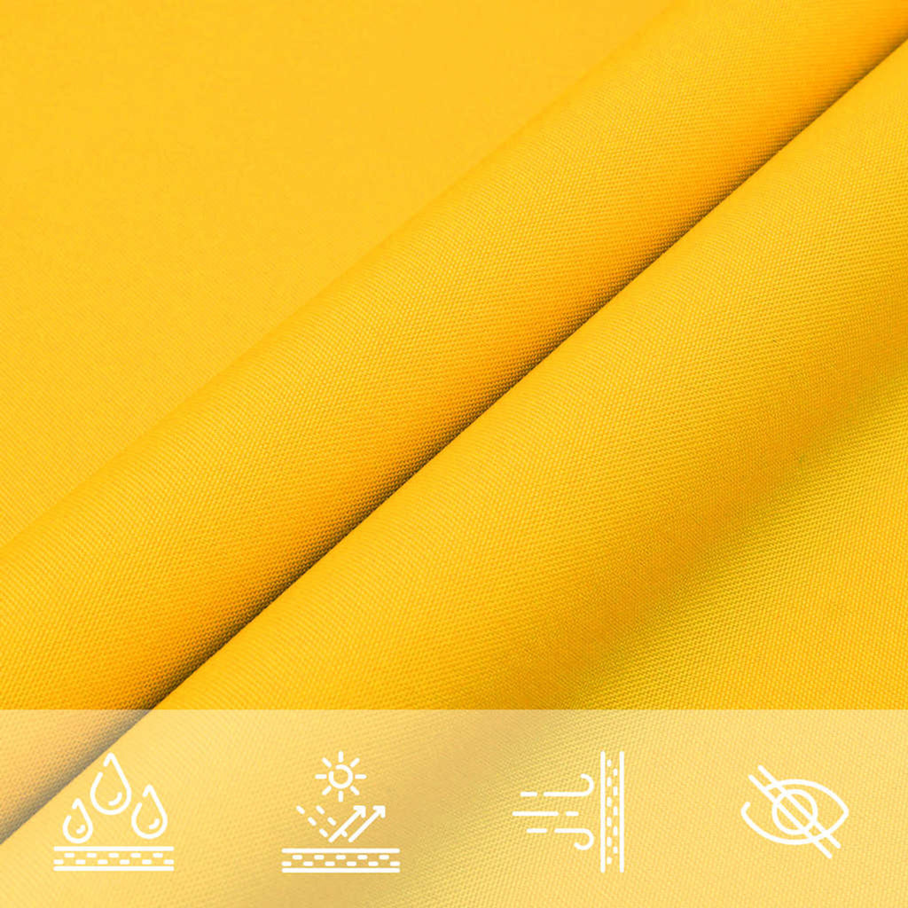 Sunshade Sail Oxford Fabric Yellow Water Resistant UV Resistant 350 x 450 cm