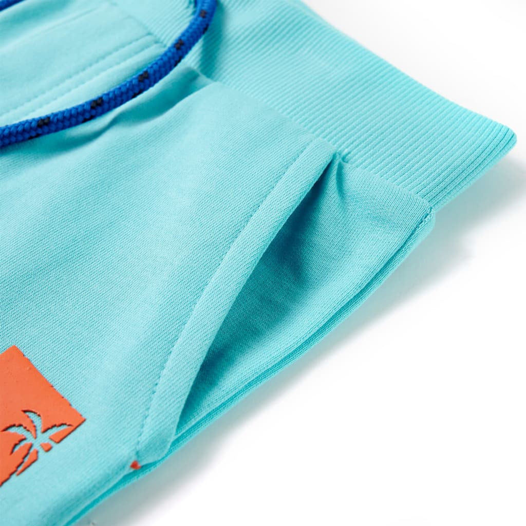 Shorts Cotton Aqua 128 Kids' Bottoms Kids' Bottom Kids'Shorts Drawstring 128