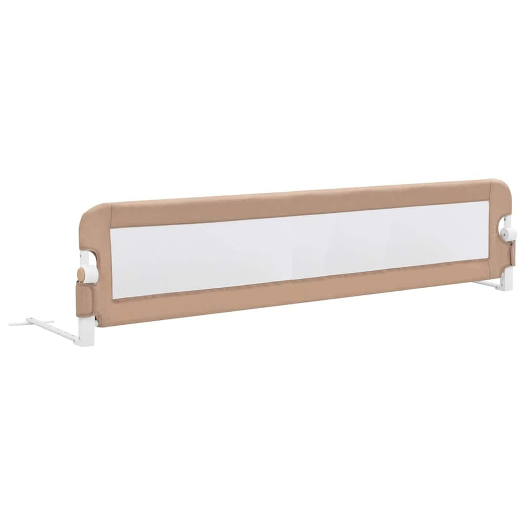 Toddler Safety Bed Rail Polyester Taupe 180 x 40.5 x 42 cm Child Bed Guard