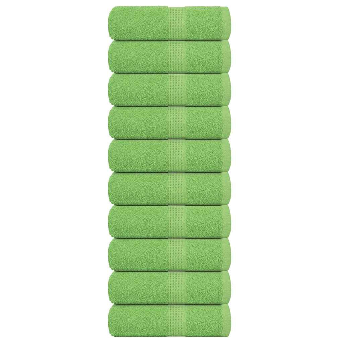 Towel Cotton Apple Green 50 x 30 cm Bathroom Bath Linen Home Towels 10 pcs