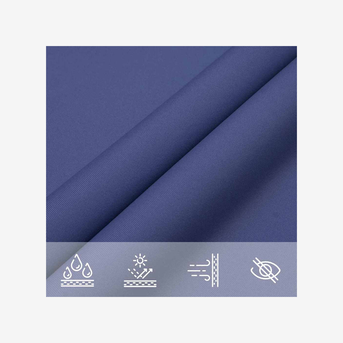 Sunshade Sail Oxford Fabric Blue Water Resistant UV Resistant 350 x 500 cm