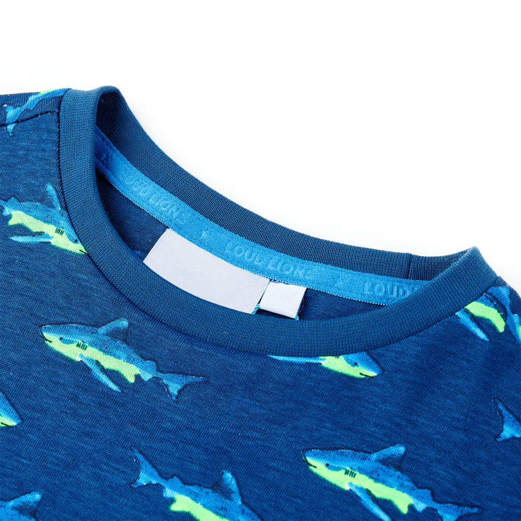 Kids T-Shirt Cotton Dark Blue 140 Children's Top Kids Clothing Kids Variant 3