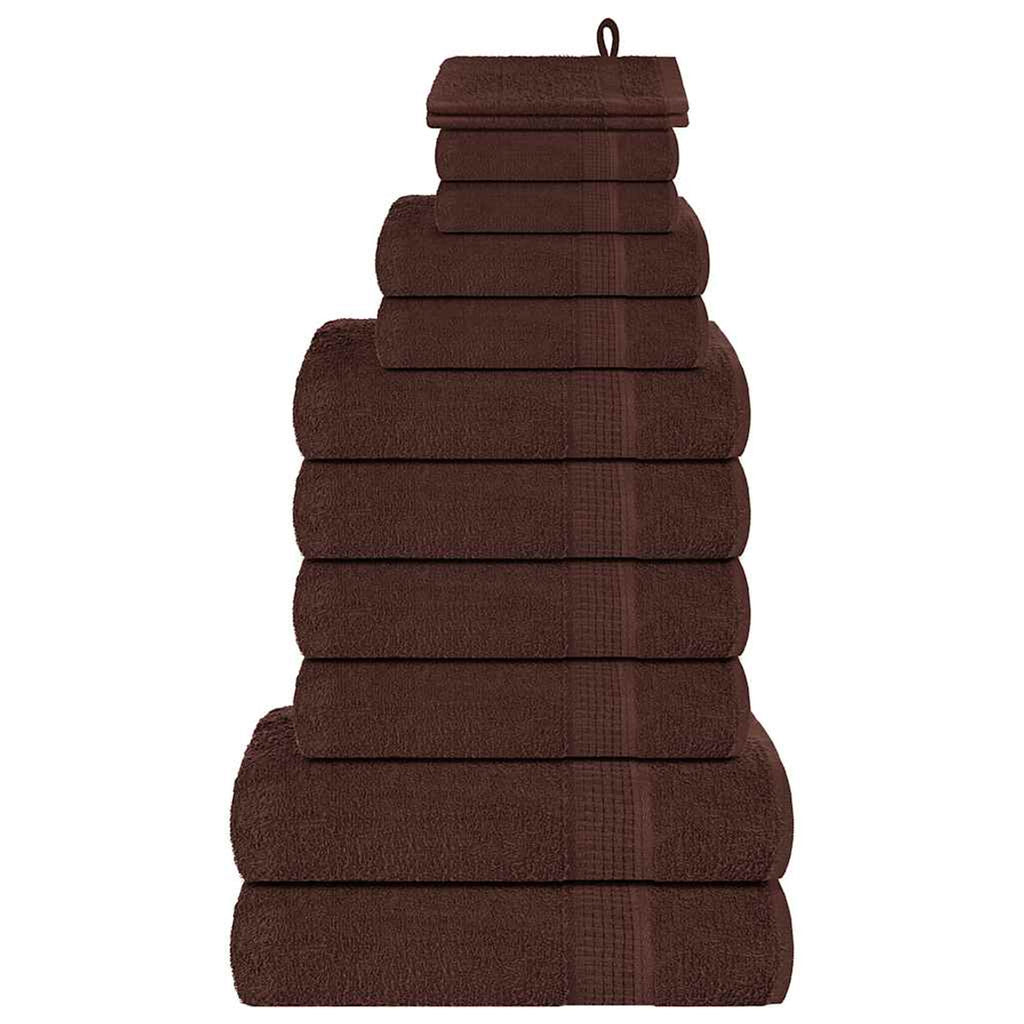 Towel Cotton Brown 15 x 21 cm Bathroom Bath Linen Home Bath Towels & Flannels
