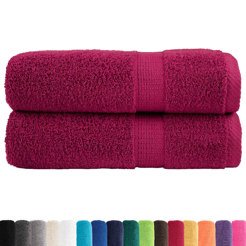 Towel Cotton Bordeaux 100 x 50 cm Bathroom Bath Linen Home Towels 2 Variant 2