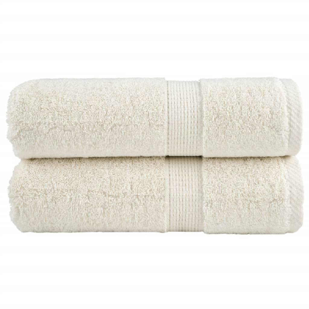 Towel Cotton Cream 30 x 30 cm Bathroom Bath Linen Home Towels 2 pcs Variant 2