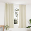 Blackout Curtain Velvet Cream 140 x 175 cm Window Dressing Home Variant 2