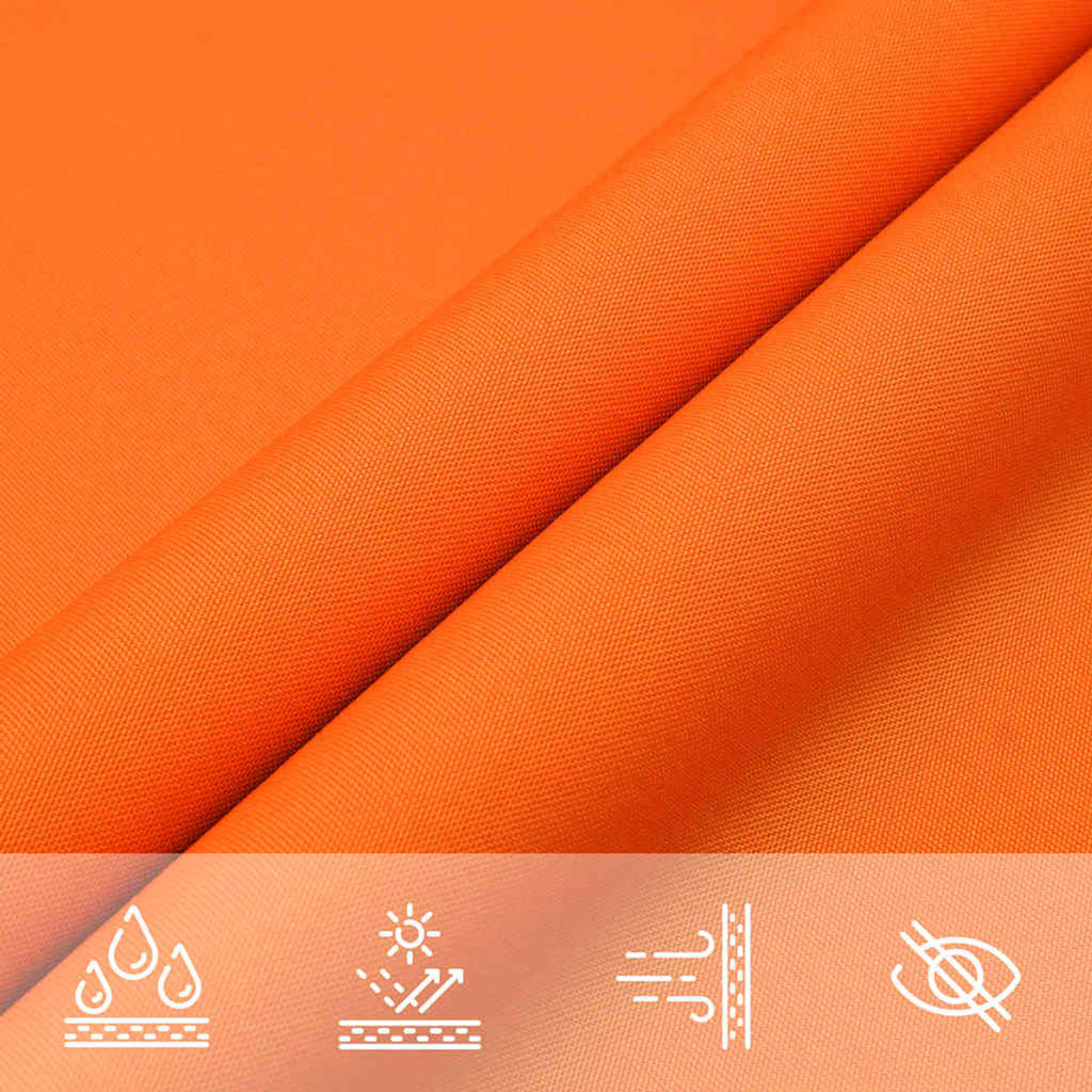 Sunshade Sail Oxford Fabric Orange Water Resistant UV Resistant 250 x 400 cm