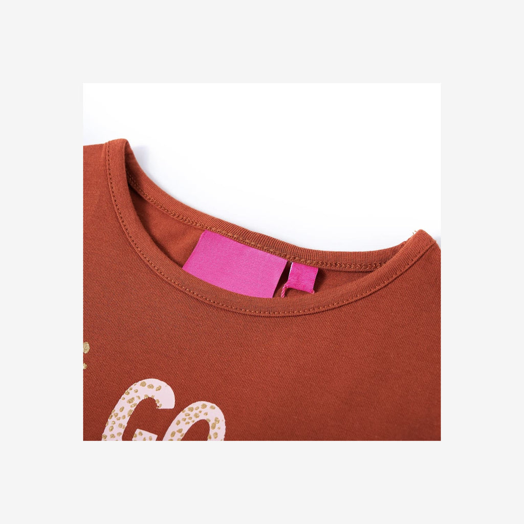 Kids T-Shirt Cotton Cognac 116 Children's Top Kids Clothing Kids Variant 3