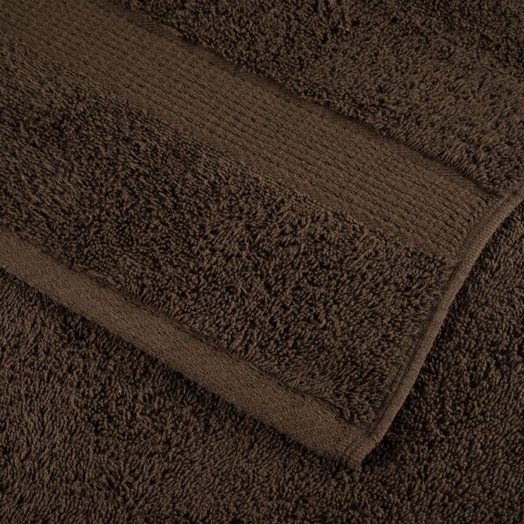 Towel Cotton Brown 50 x 30 cm Bathroom Bath Linen Home Towels 10 pcs Variant 2