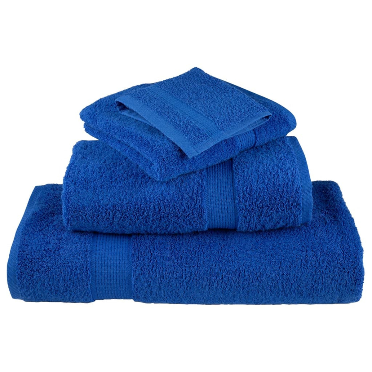 Towel Cotton Blue 140 x 70 cm Bathroom Bath Linen Home Towels 4 pcs Variant 2