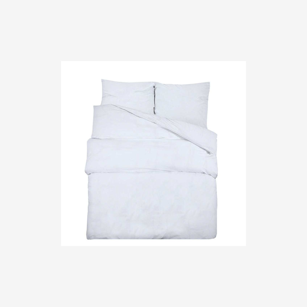 Duvet Cover Cotton White 220 x 225 cm Bedding Bed Linen Bedroom Quilt 220x225cm
