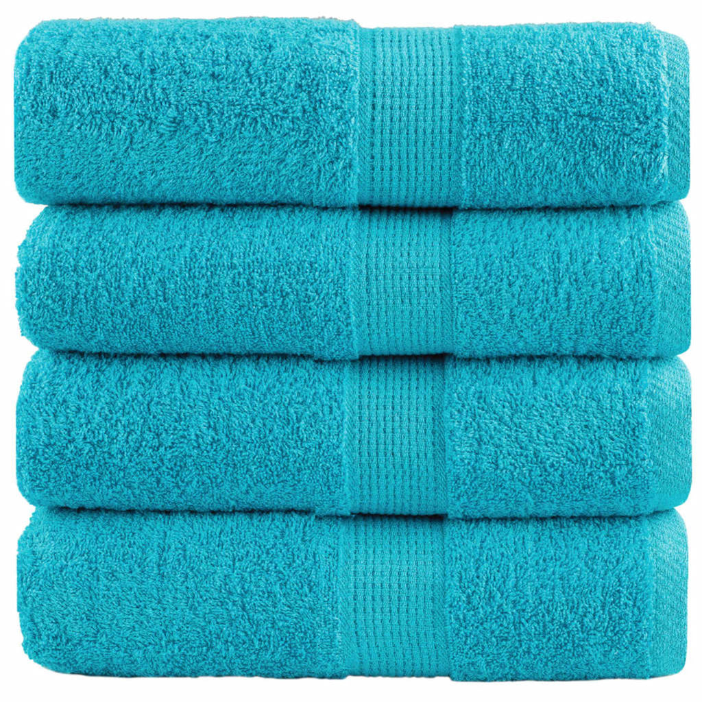 Towel Cotton Turquoise 50 x 30 cm Bathroom Bath Linen Home Towels 4 Variant 2
