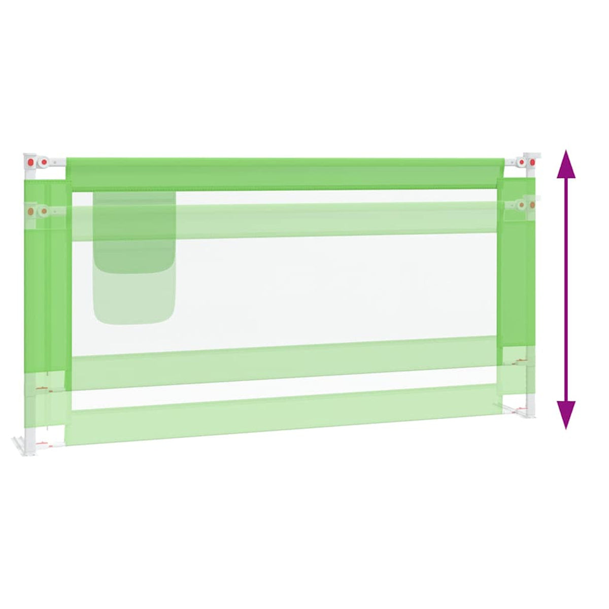 Toddler Safety Bed Rail Fabric (100% Polyester) Green 180 x 25 x 95 cm