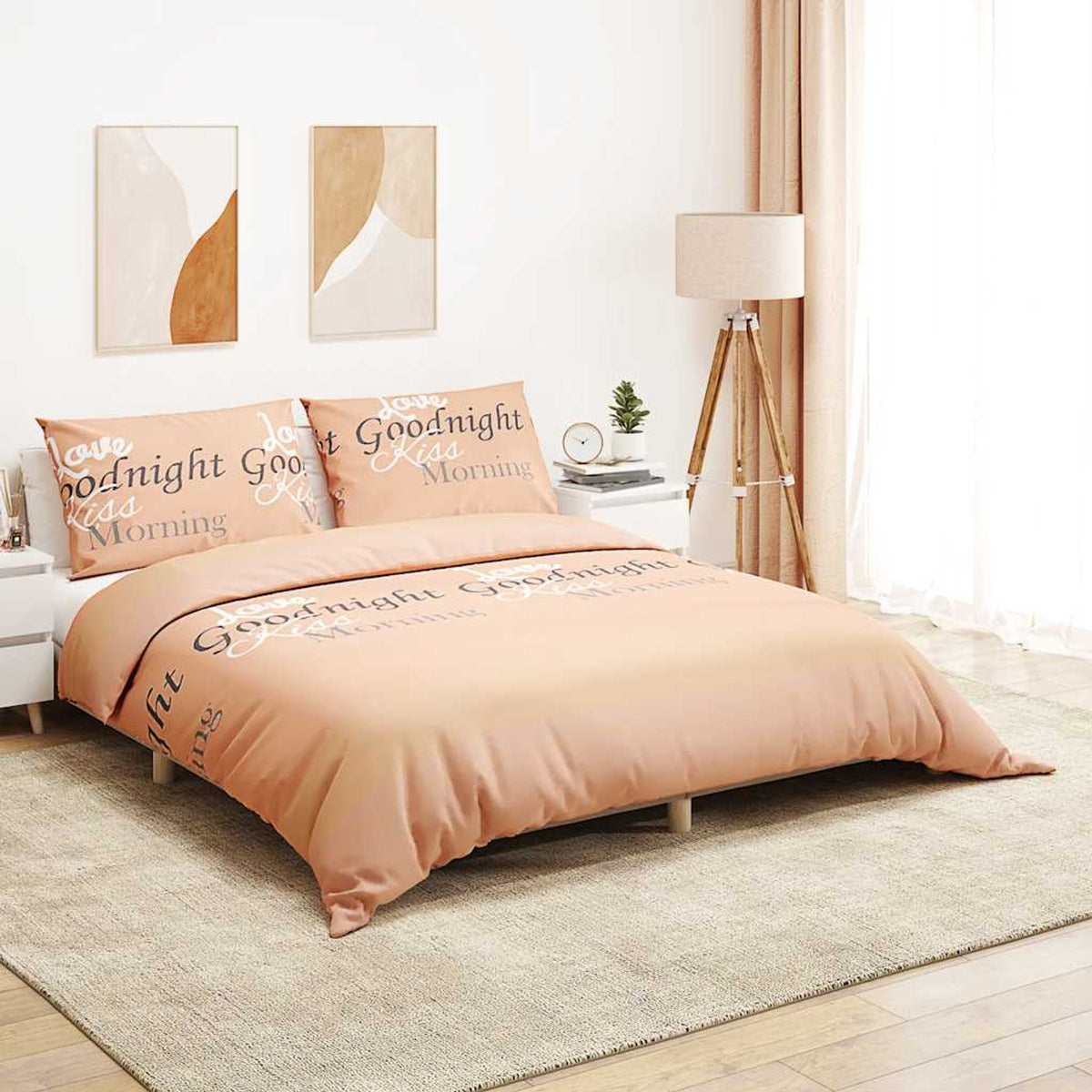 Duvet Cover Cotton Pink 200 x 140 cm Bedding Bed Linen Bedroom Quilt 200x140cm