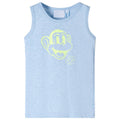 Kids'Tank Top Soft Melange Cotton Soft Blue Melange 104 Kids Clothing Kids'