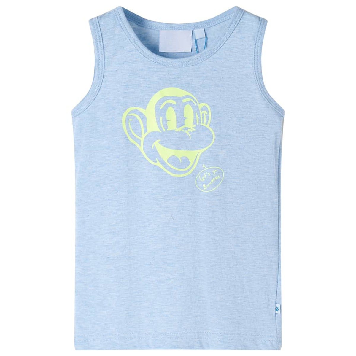 Kids'Tank Top Soft Melange Cotton Soft Blue Melange 104 Kids Clothing Kids'