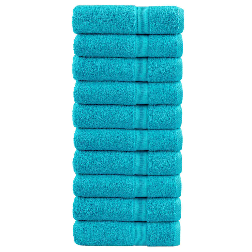 Towel Cotton Turquoise 100 x 50 cm Bathroom Bath Linen Home Towels Variant 2