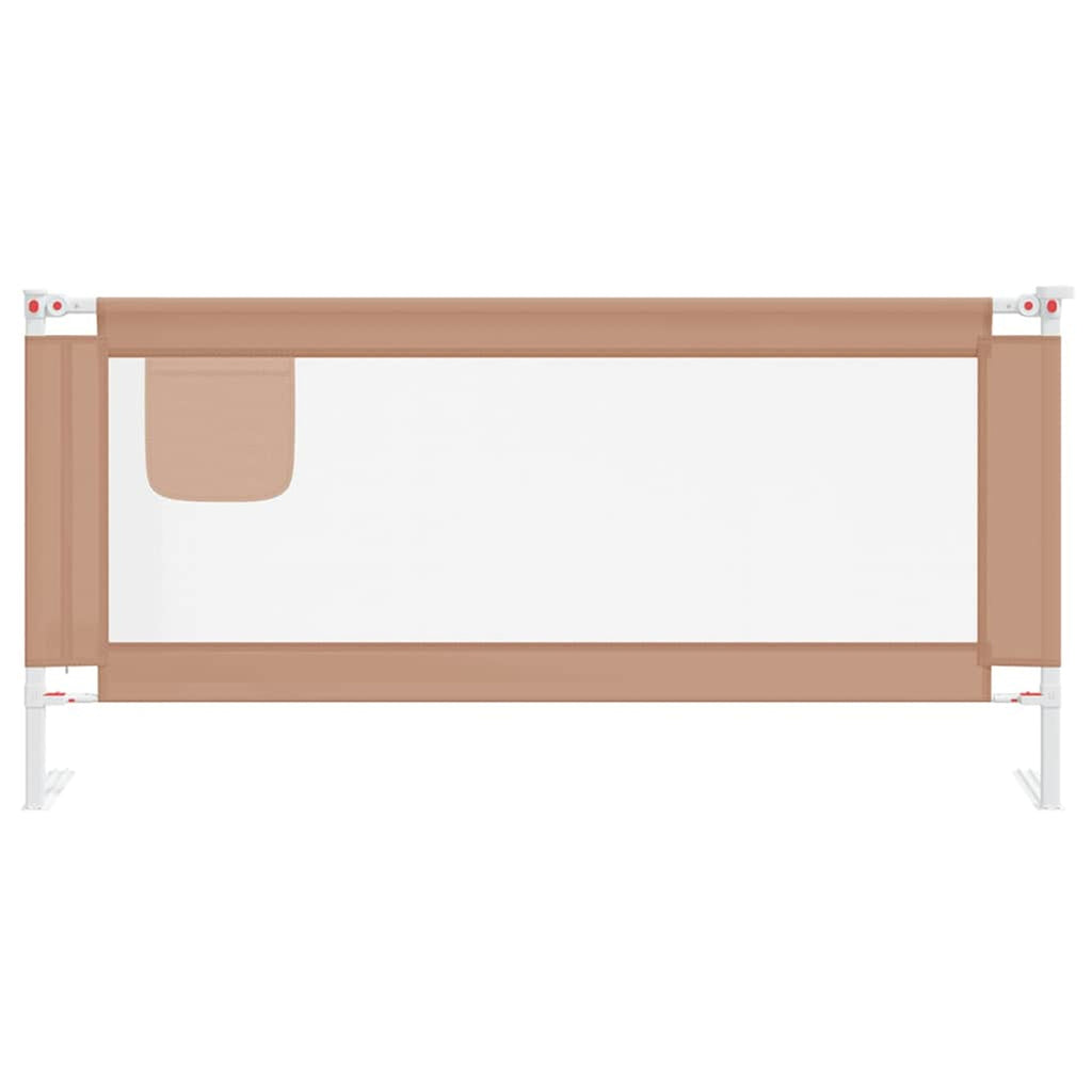 Toddler Safety Bed Rail Fabric (100% Polyester) Taupe 190 x 25 x 95 cm