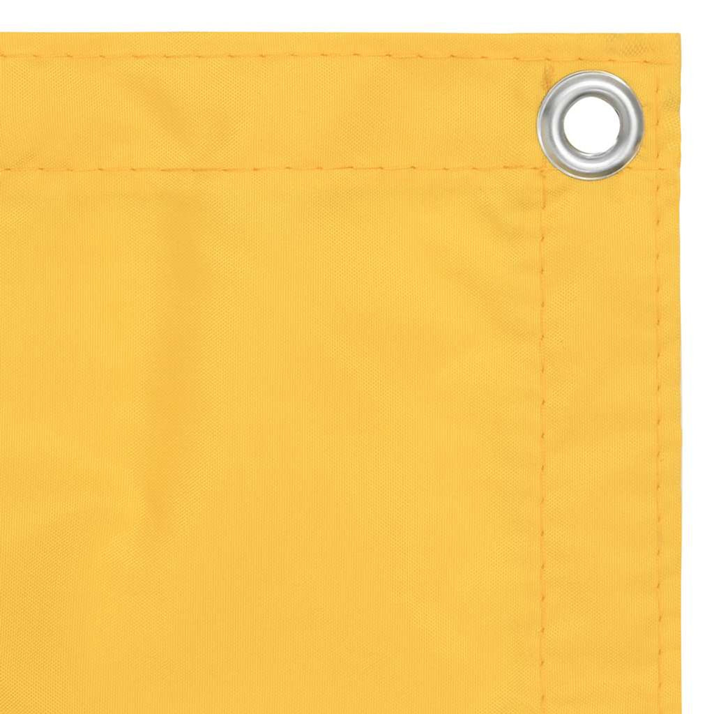 Balcony Screen Oxford Fabric Yellow Waterproof UV Resistant 90 x 500 cm 90x500cm