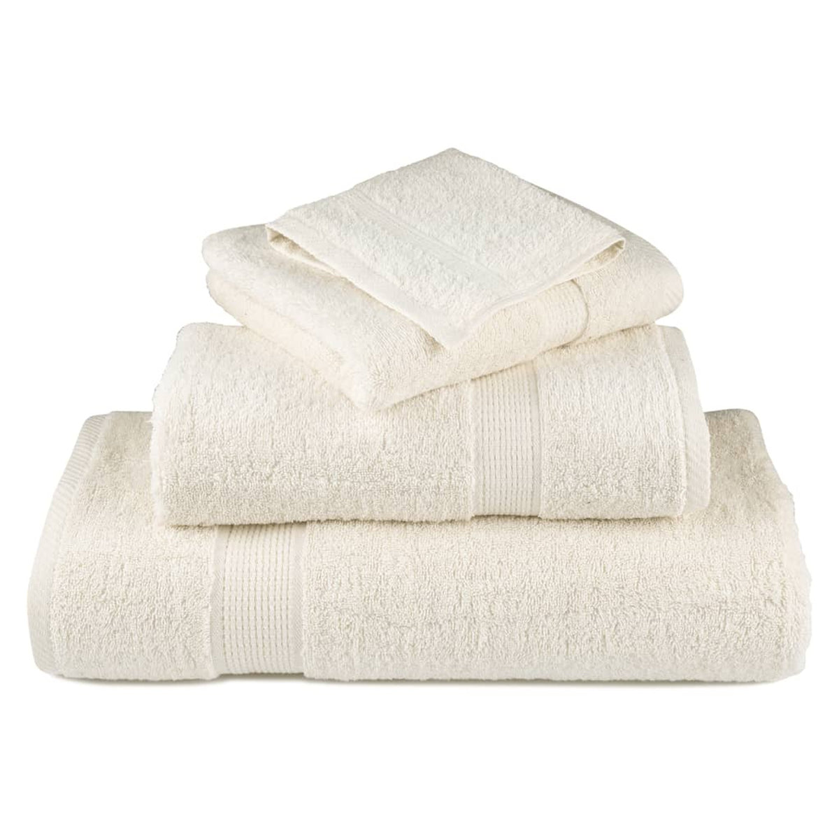 Towel Cotton Cream 30 x 30 cm Bathroom Bath Linen Home Towels 4 pcs Variant 2