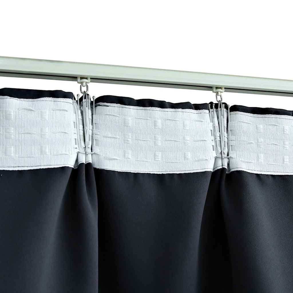 Blackout Curtain Polyester Anthracite 140 x 175 cm Window Dressing Variant 2