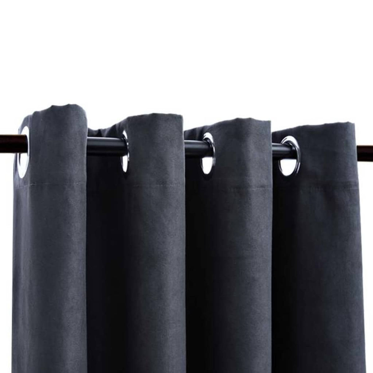 Blackout Curtain Polyester Anthracite 140 x 175 cm Window Dressing Variant 3