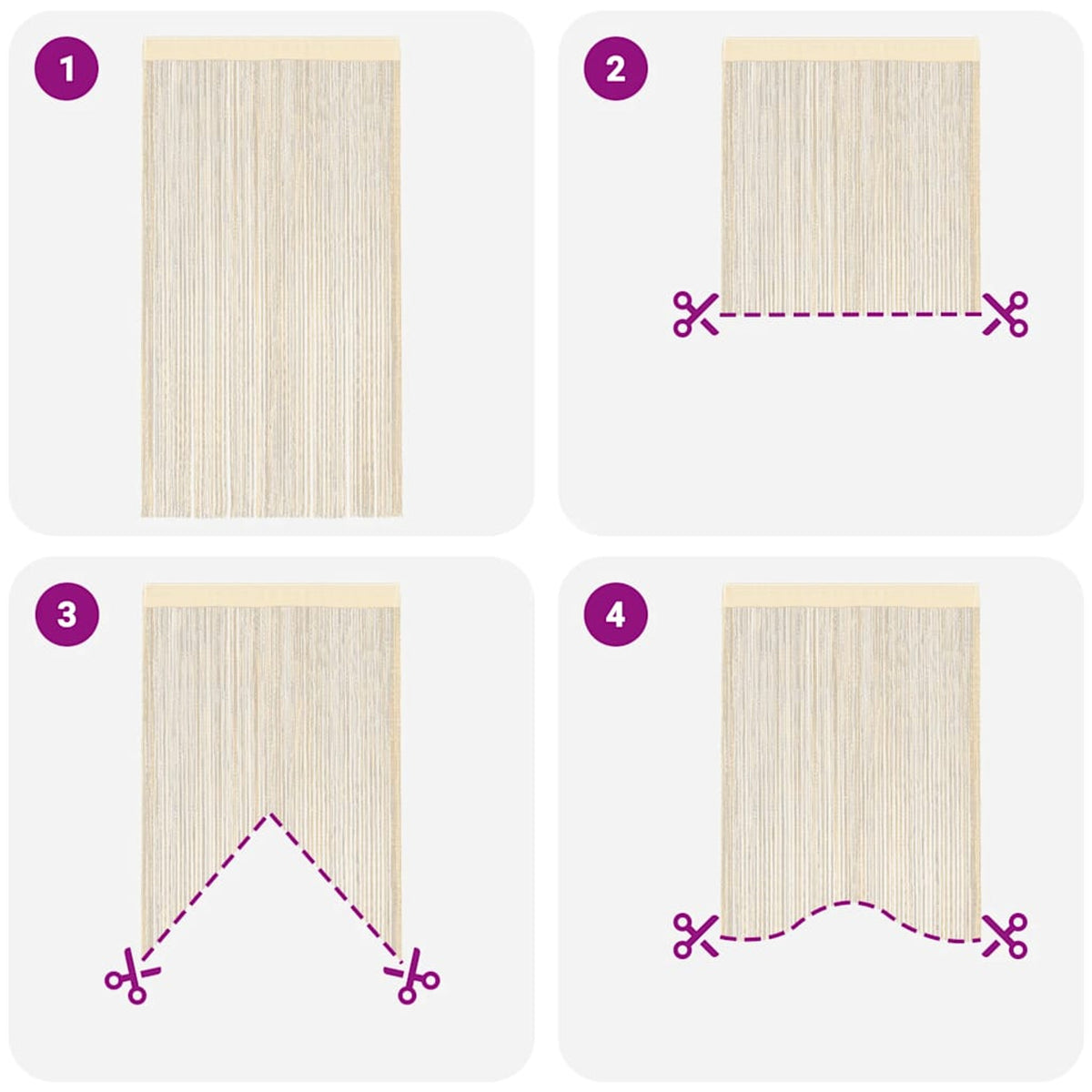 Curtain Fabric Cream 140 x 250 cm Window Dressing Home Furnishings Curtains