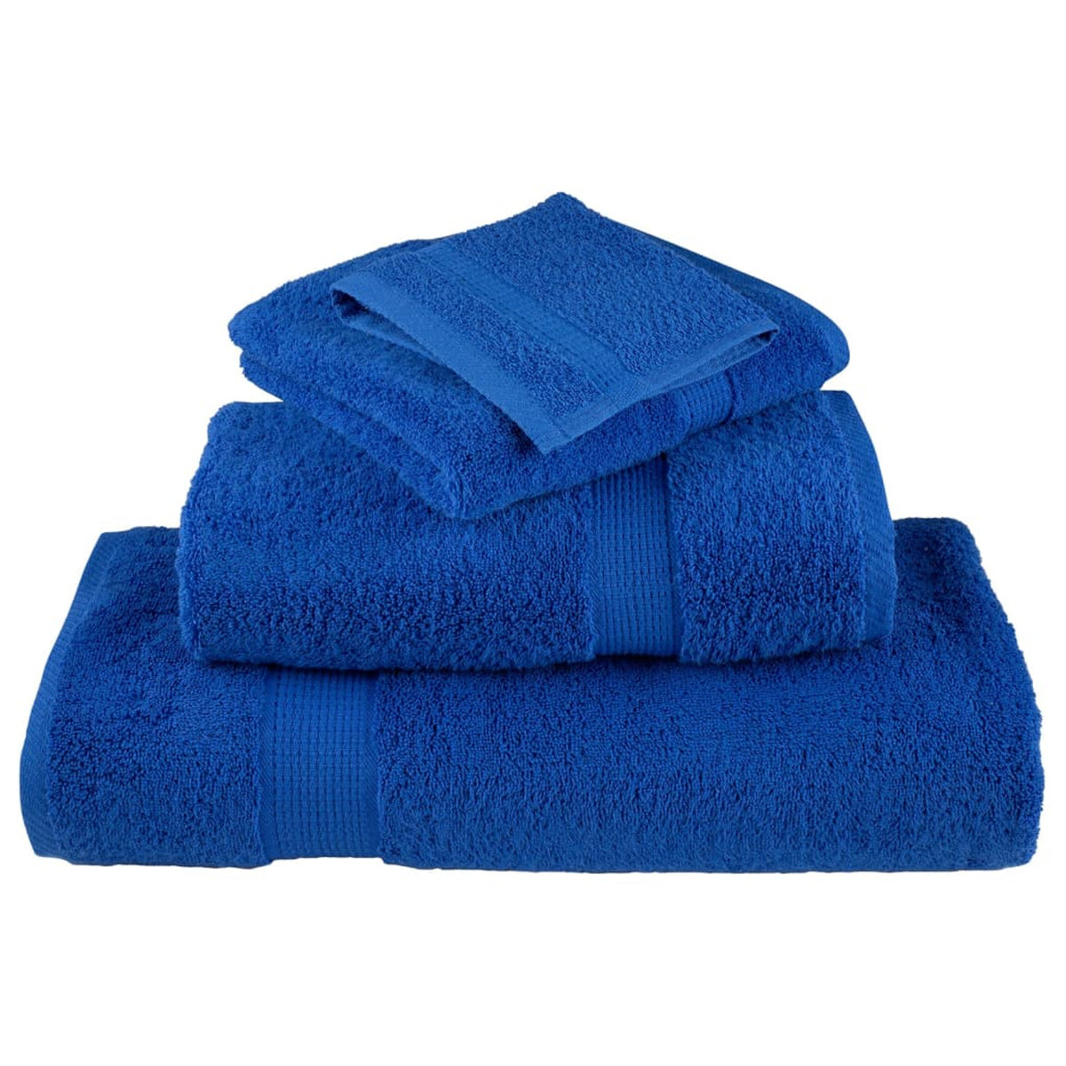 Towel Cotton Blue 30 x 30 cm Bathroom Bath Linen Home Towels 4 pcs Variant 2
