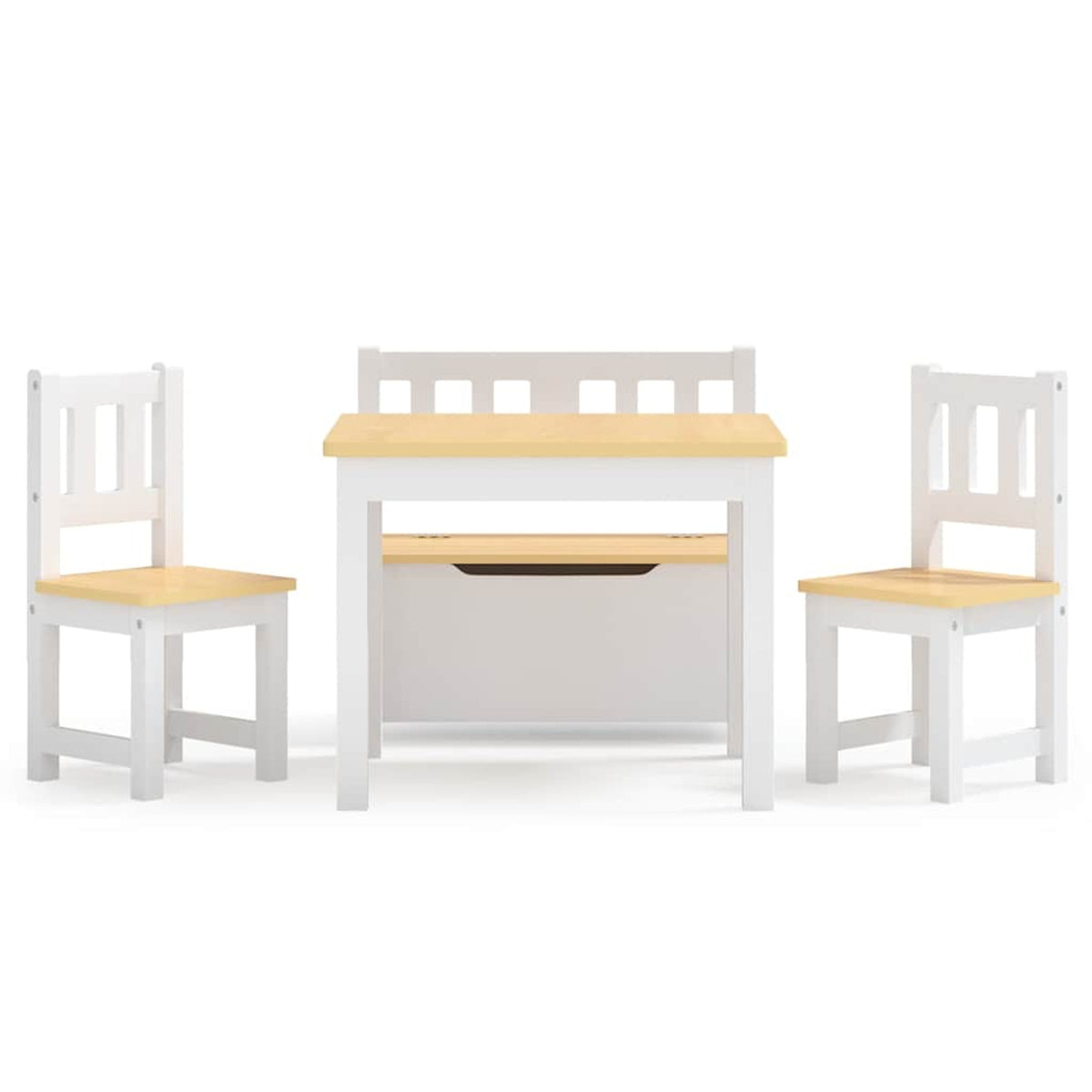 Table Mdf White 60 x 50 x 48 cm Furniture Home Dining Baby Toddler Variant 4