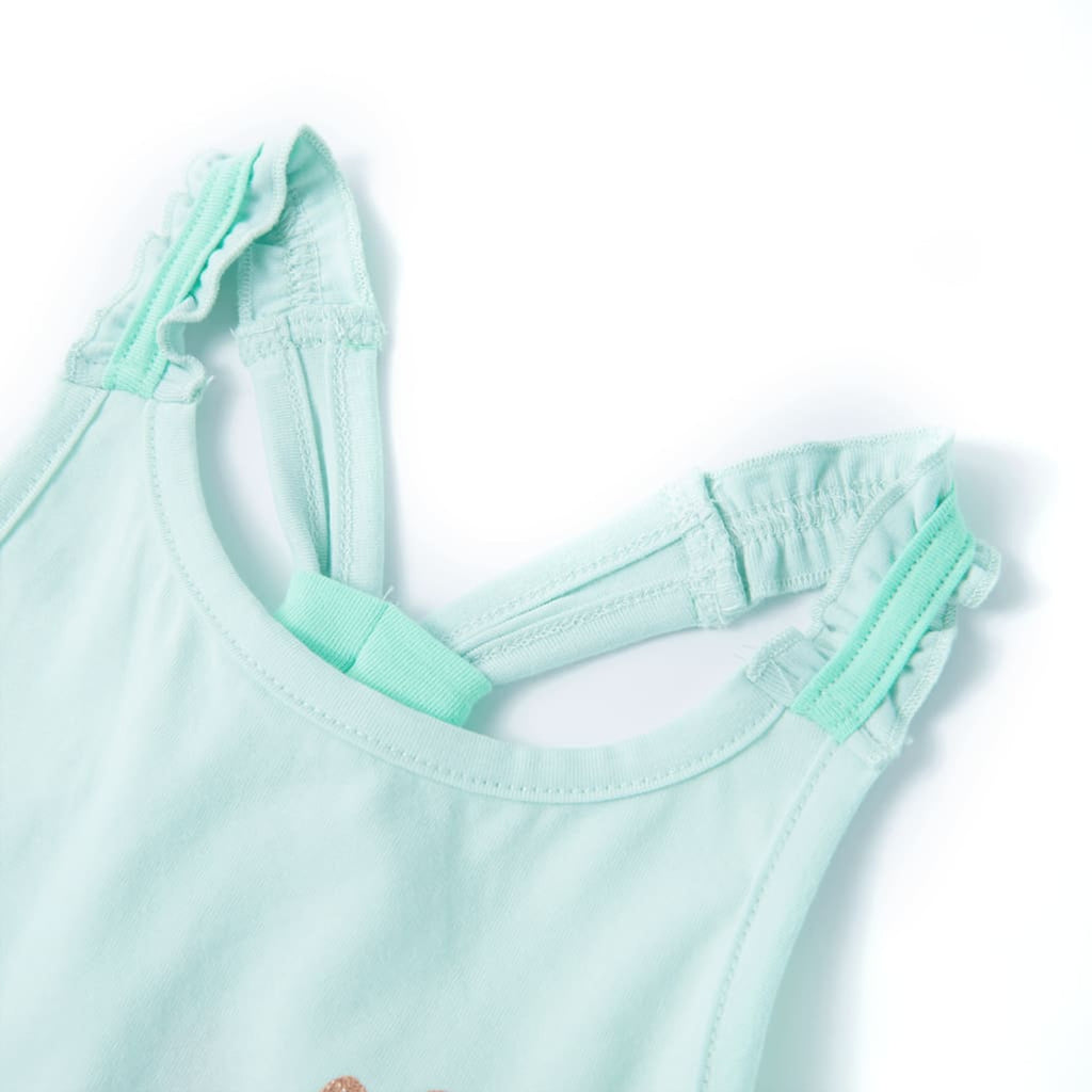 Kids'Tank Top Light Mint Cotton 104 Kids Clothing Children's Wear Kids Fashion