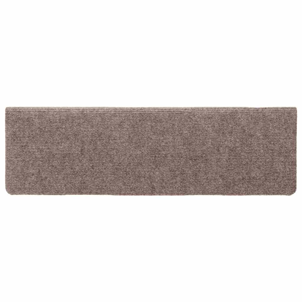 Stair Mats Self-Adhesive Light Rectangular Needle-Punched Fabric (100% 15 pcs