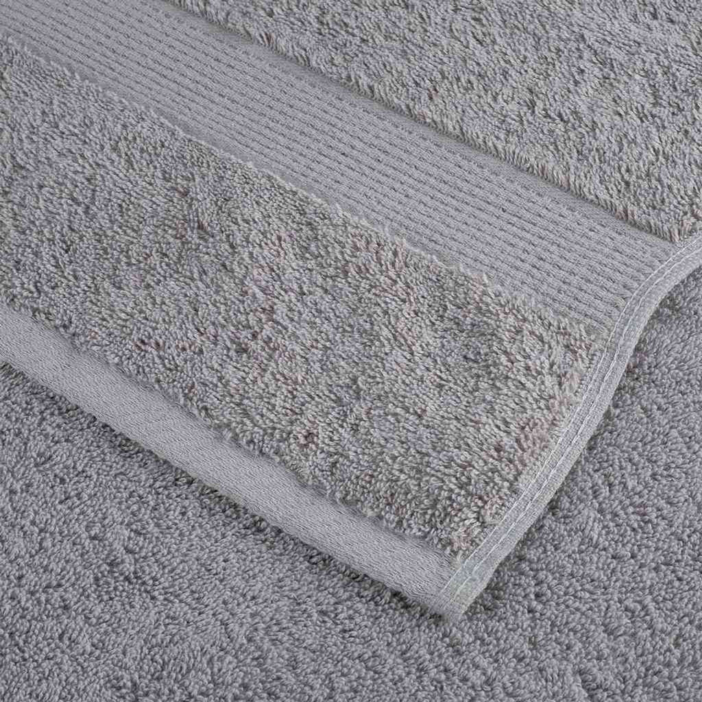 Towel Cotton Grey 200 x 100 cm Bathroom Bath Linen Home Towels 10 pcs SOLUND
