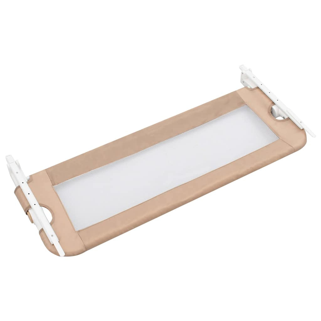Toddler Safety Bed Rail Polyester Taupe 102 x 40.5 x 42 cm Child Bed Guard