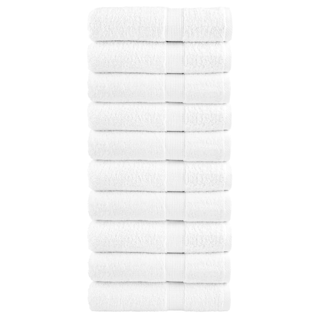 Towel Cotton White 140 x 70 cm Bathroom Bath Linen Home Towels 10 Variant 2