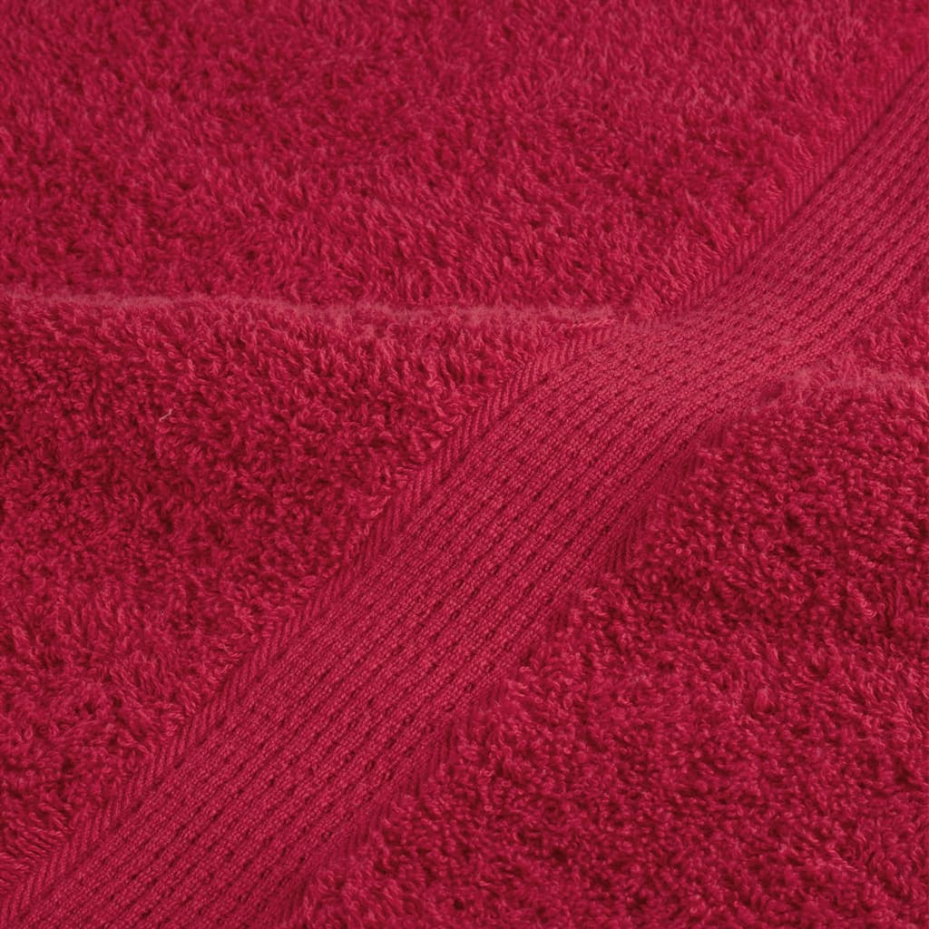 Towel Cotton Red 200 x 100 cm Bathroom Bath Linen Home Towels 10 pcs SOLUND